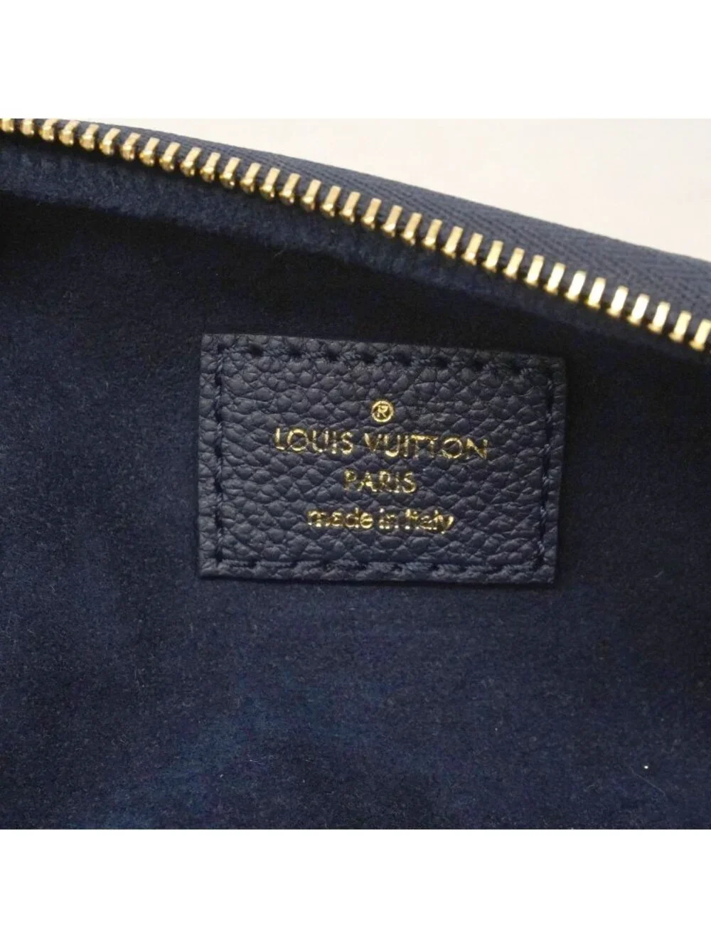 Louis Vuitton Shoulder Bag Monogram Empreinte Bicolor Mini Navy Cream